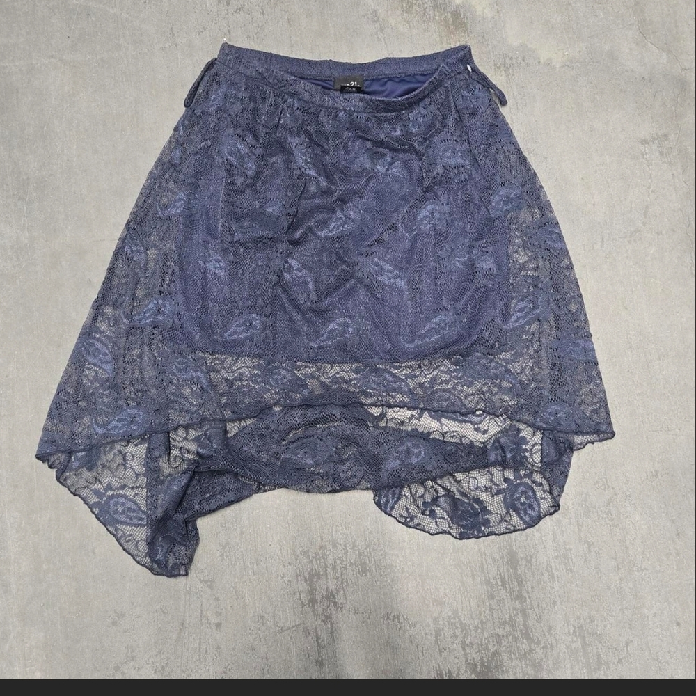 Rue21 Navy Lace High-Low Skirt
